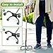 MFE Quad Cane Tip (8 Pack), Non-Slip Durable Rubber Cane Tip 5/8 Inch Replacement Rubber Foot for Walking Sticks Crutch Folding Cane Accessories, Grey