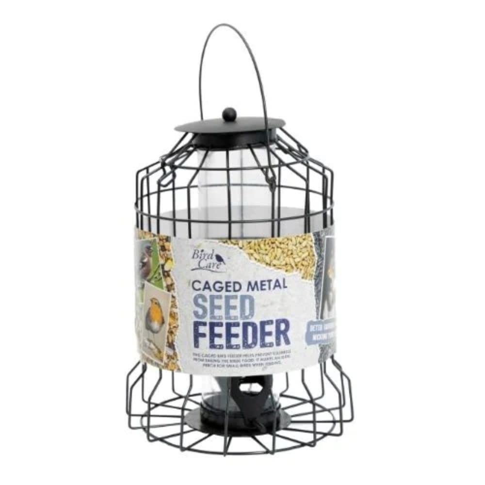 Squirrel Proof Bird Feeder Large Metal Hanging Cage Garden Wild Bird Seed Feeder NEW