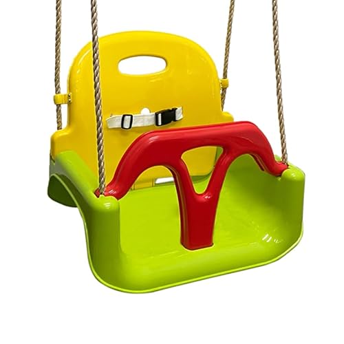 3 in 1 Baby Growing Swing Seat Outdoor Swing for kids, Tree Swing Climbing Frame Playground swings (Green/Yellow/Red)