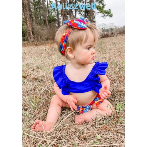 Aalizzwell Infant Baby Girl Bikini Swimsuit with Headband2