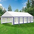 GREEN PARTY 16x32FT Party Tent Heavy Duty, Large Wedding Event Shelters with 4 Carry Bags & Removable Sidewalls, Outdoor Canopy Gazebo Commercial Tents for Parties Carport Garden Patio