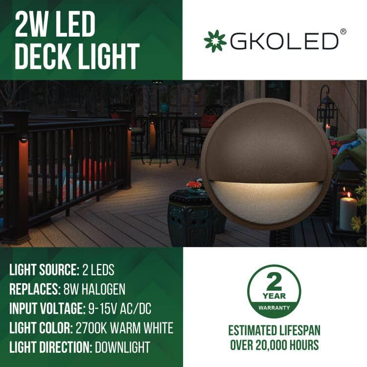 GKOLED Low Voltage LED Deck Lights And LED Step Lights