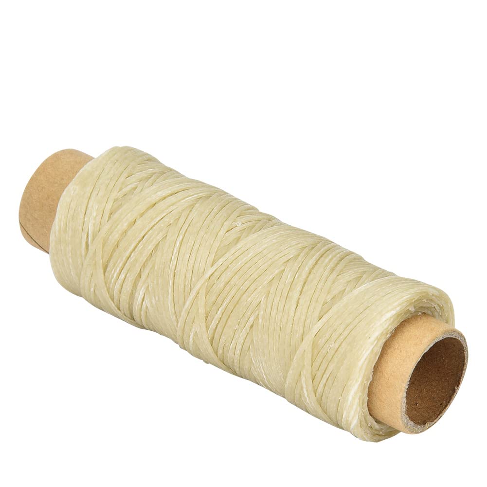 Filo Cerato Per Cucito - 280m, 0.8mm, Beige, Per Pelle E Rilegature, 150D - Foto 2