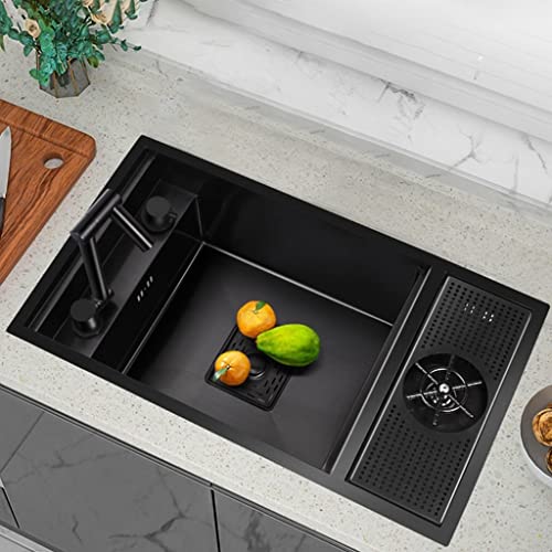 Fregadero de cocina de acero inoxidable que ahorra espacio en barras con su grifo plegable