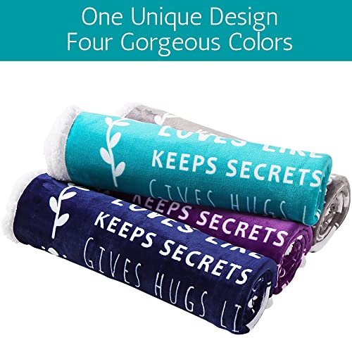 Filo Estilo Best Aunt Ever Gifts, Auntie Gifts From Niece Or Nephew For Birthday, Snuggly Soft Aunt Throw Blanket With Words Of Appreciation 60X50 Inches (Teal, Sherpa) #TOP4