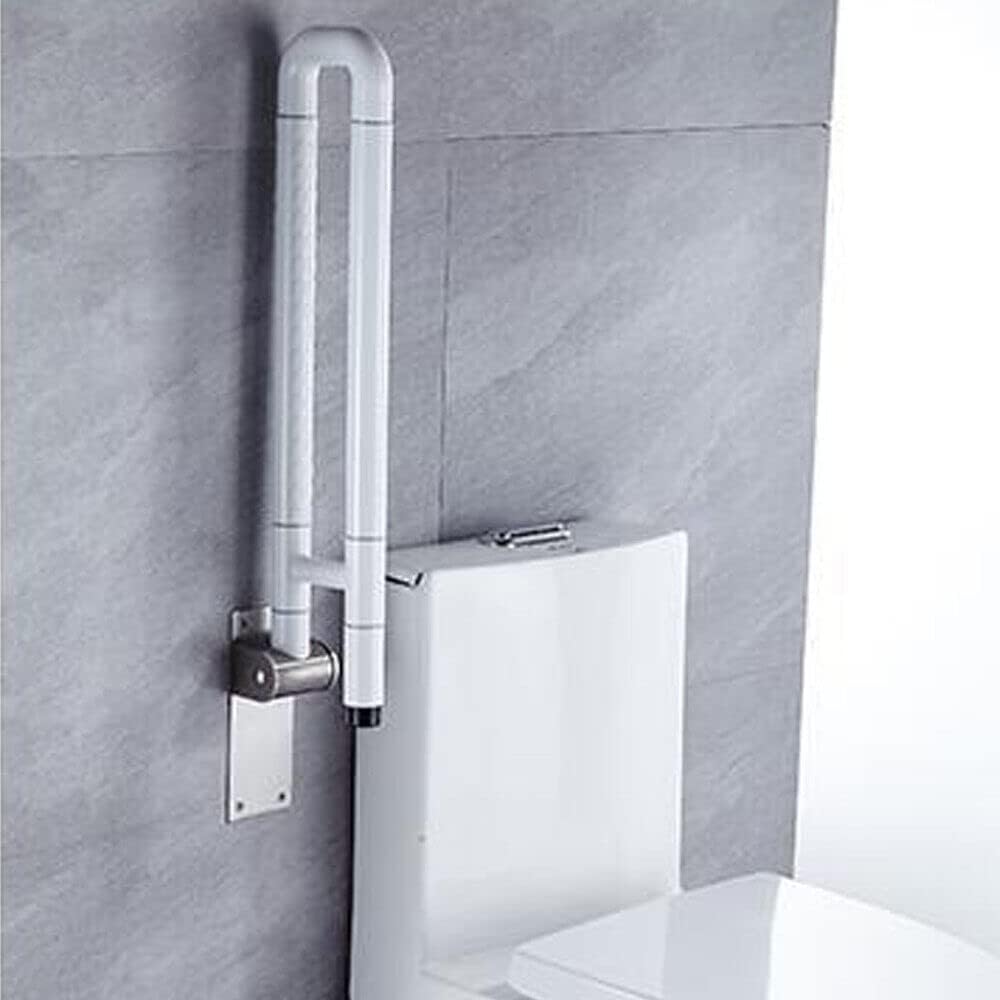 Soporte para levantar el inodoro, aseo, mango plegable plegable de apoyo, montaje en pared, acero inoxidable, 250 kg, dispositivo de ayuda para levantarse para discapacitados para baños