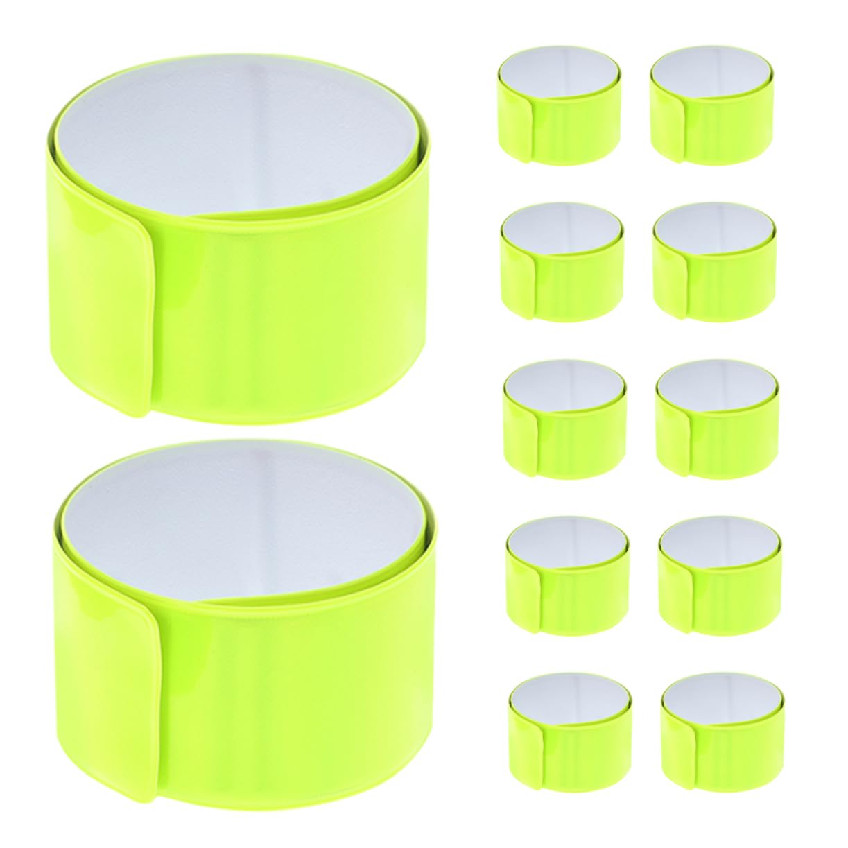 Milisten 12pcs High Visibility Reflective Slap Bands Elastic Reflective Wristbands for Night Running Cycling Outdoor Activities Comfortable Application