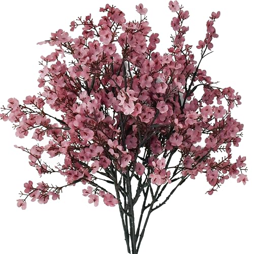 Image of Mandy's 6 Bundles Artificial Dusty Pink Baby's Breath Flowers