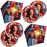 40Pcs Descendant Party Supplies include 20 plates, 20 napkins for the Descendant birthday party Decoration