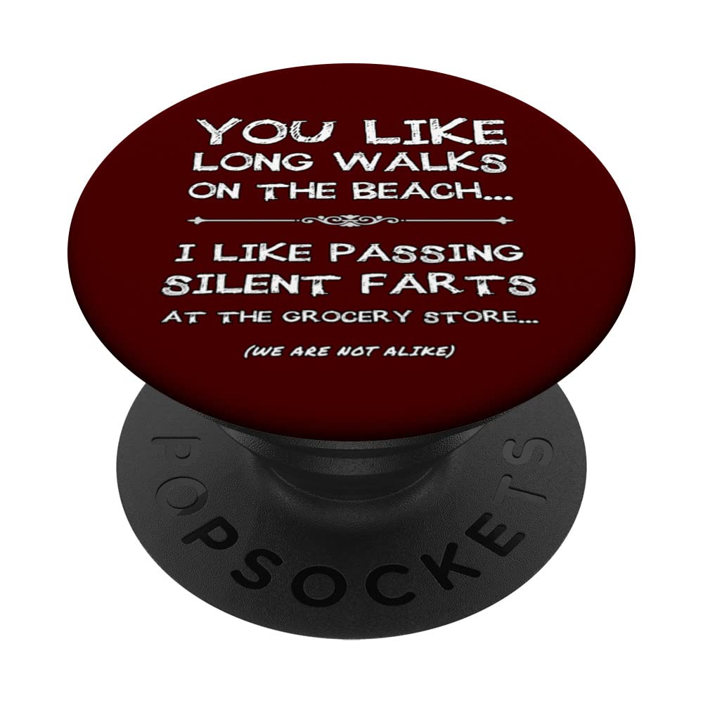 Funny Dad Humor Jokes Hilarious Silent Farts Joke Dark Fart PopSockets Swappable PopGrip, Black