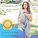 Ring Sling Baby Carrier - USA Lab Tested, 100% Natural Cotton Muslin, Breathable & Ergonomic Ring Sling Grey