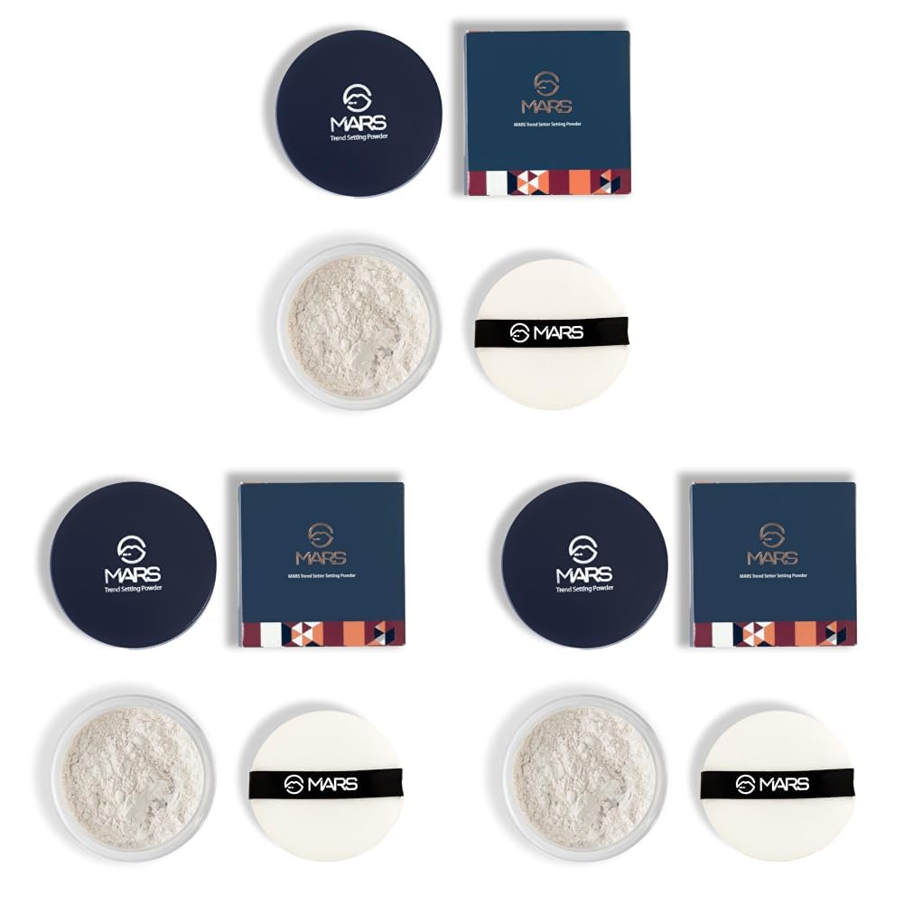 MARS Trend Setting Loose Powder | Lightweight & Long Lasting | Ultra fine Setting Powder for face Makeup (8.0 gm) (01-Matte Translucent) (Pack of 3)-picture-27