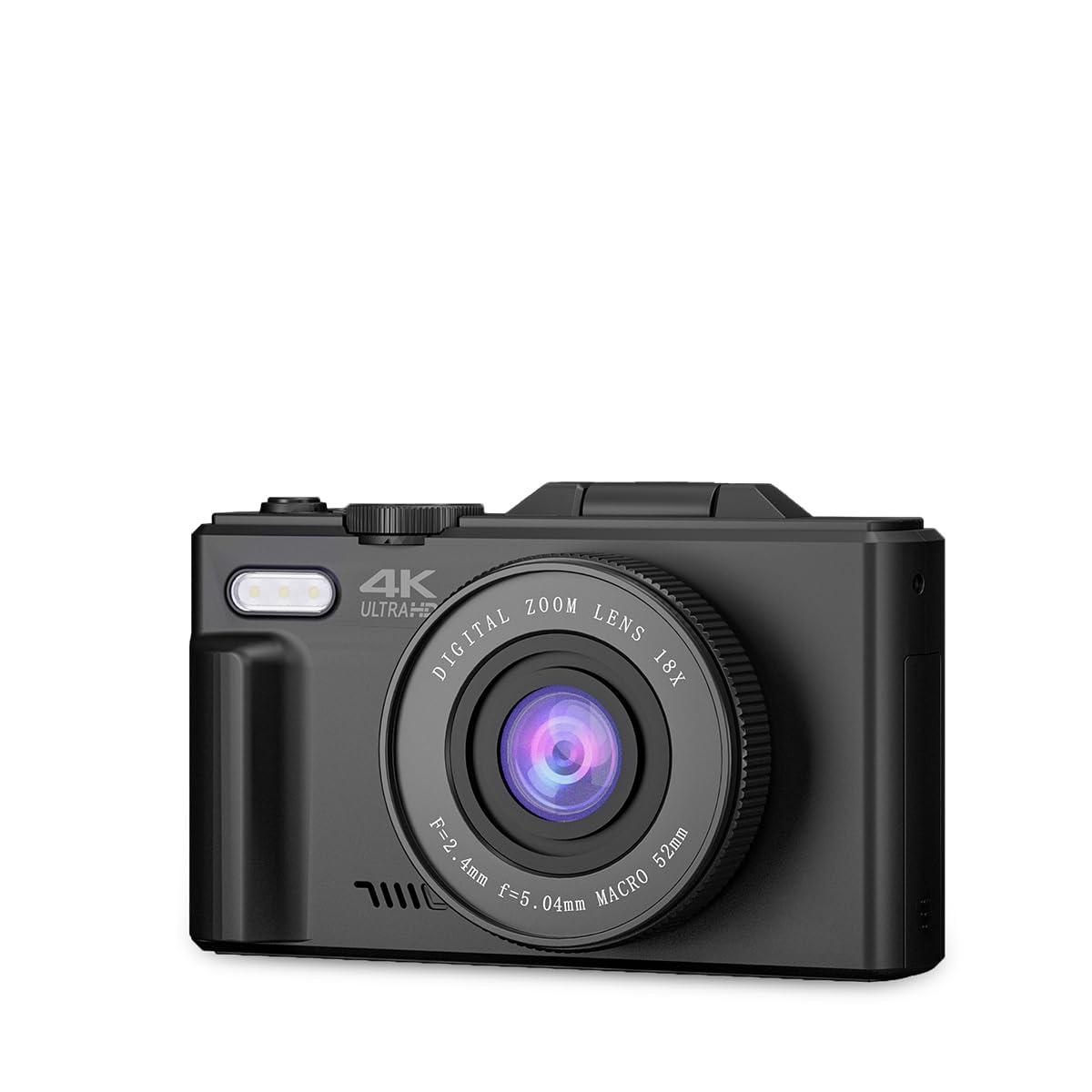 Prixton Digital Cam XPLORER DV900, WiFi, App Mobile, Schermo LCD IPS Flip, Risoluzione 4K e 64MP, 9 Funzioni foto e video, Batteria Rimovibile, Autonomia 90 minuti, Schede SD fino a 256GB (Nero)