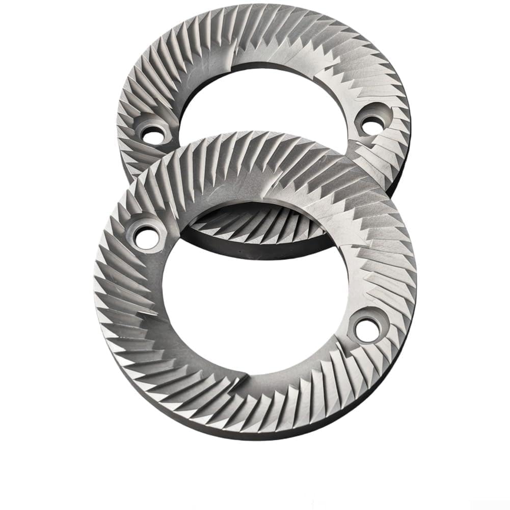 64mm Flachmahlwerk Edelstahl Ersatz für Mazzer Jolly DF64 E37J Präzise Mahlung Espresso Filterkaffee Silber 6,4x3,8cm