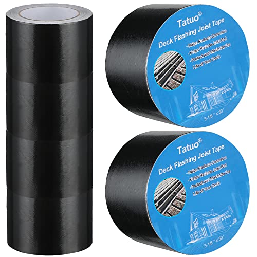 Deck Joist Tape for Decking Flashing Tape Butyl Tape Deck Joist Tape (3-1/8 Inch x 50 Ft, 6 Rolls)