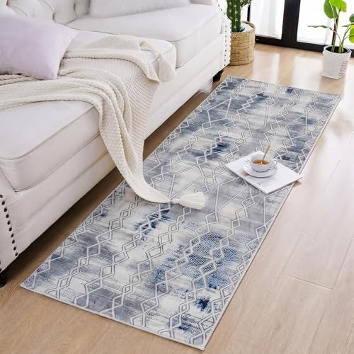 Image of Medallion Vintage Look Carpet for Living Room Bedroom Dining Room | Washable Area Rug with Non Slip TPR Backing | Modern Floor Carpet for Home(Design10-22x55 Inches)