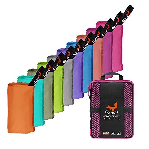 Ozaeo Microfiber Travel Towel, Lightweight Gym Towel, Quick Dry, Super Absorbent Camping Towel for Sports, Backpacking, Swimming, Cycling, Hiking Purple-XXL