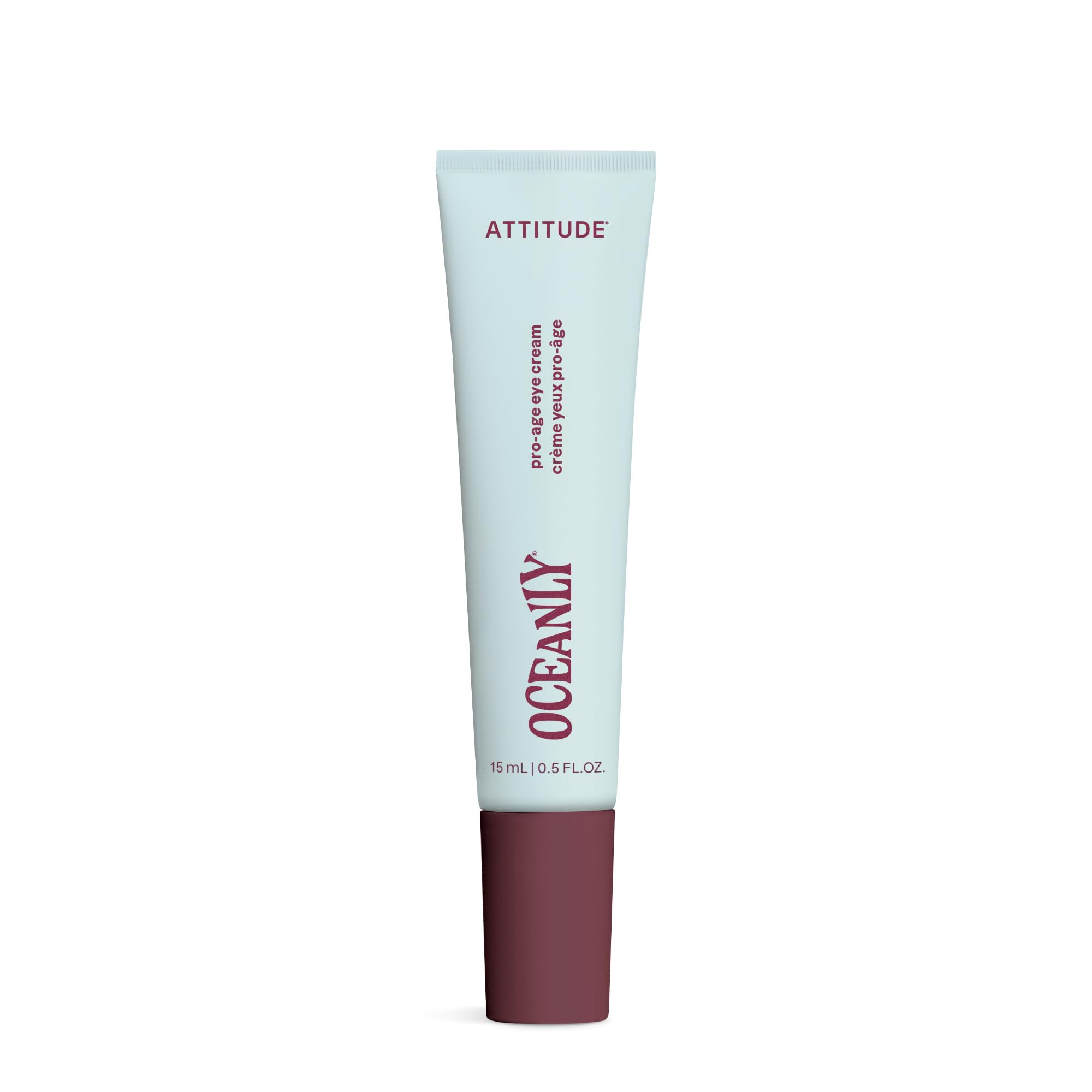 ATTITUDE Anti Aging Eye Cream, With Peptides, Algae Extract & Hyaluronic Acid, For Dark Circles & Wrinkles, Fragrance Free Skincare, Dermatologically Tested, EWG Verified, Vegan, 0,5 Fl Oz