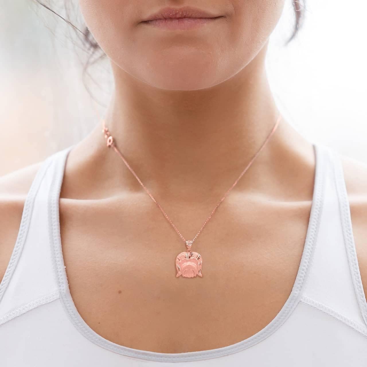 .925 Sterling Silver, 10K or 14K Yellow, White, or Rose Gold Havanese Bichon Dog Face Pet Animal Charm Pendant - Choice of Metal