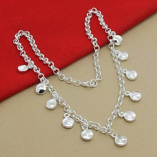 Delicate 925 Silver Small Disc Pendant Necklaces