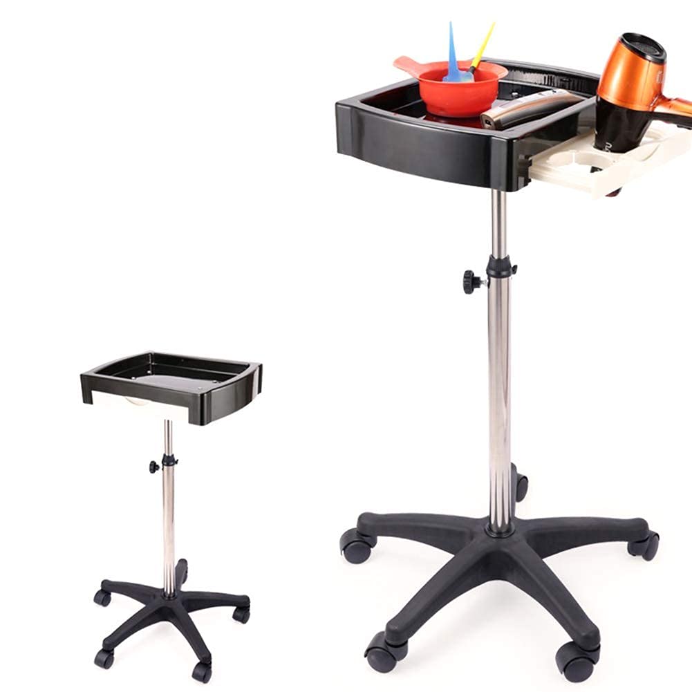 Carro de Almacenamiento Multifuncional, Carrito de Servicio doméstico para salón de Belleza, peluquería, con Bandeja de Servicio de 5 Ruedas, Carrito de Herramientas de a