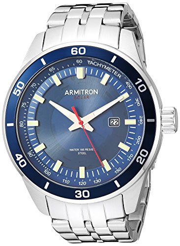 Armitron Solar Bold 46 - Silver/Blue: Gents Watch 20/5289NVSV- Follow the sun in style with this stainless steel bracelet. (B07FJ3B6ZS) Amazon Price History, Amazon Price Tracker