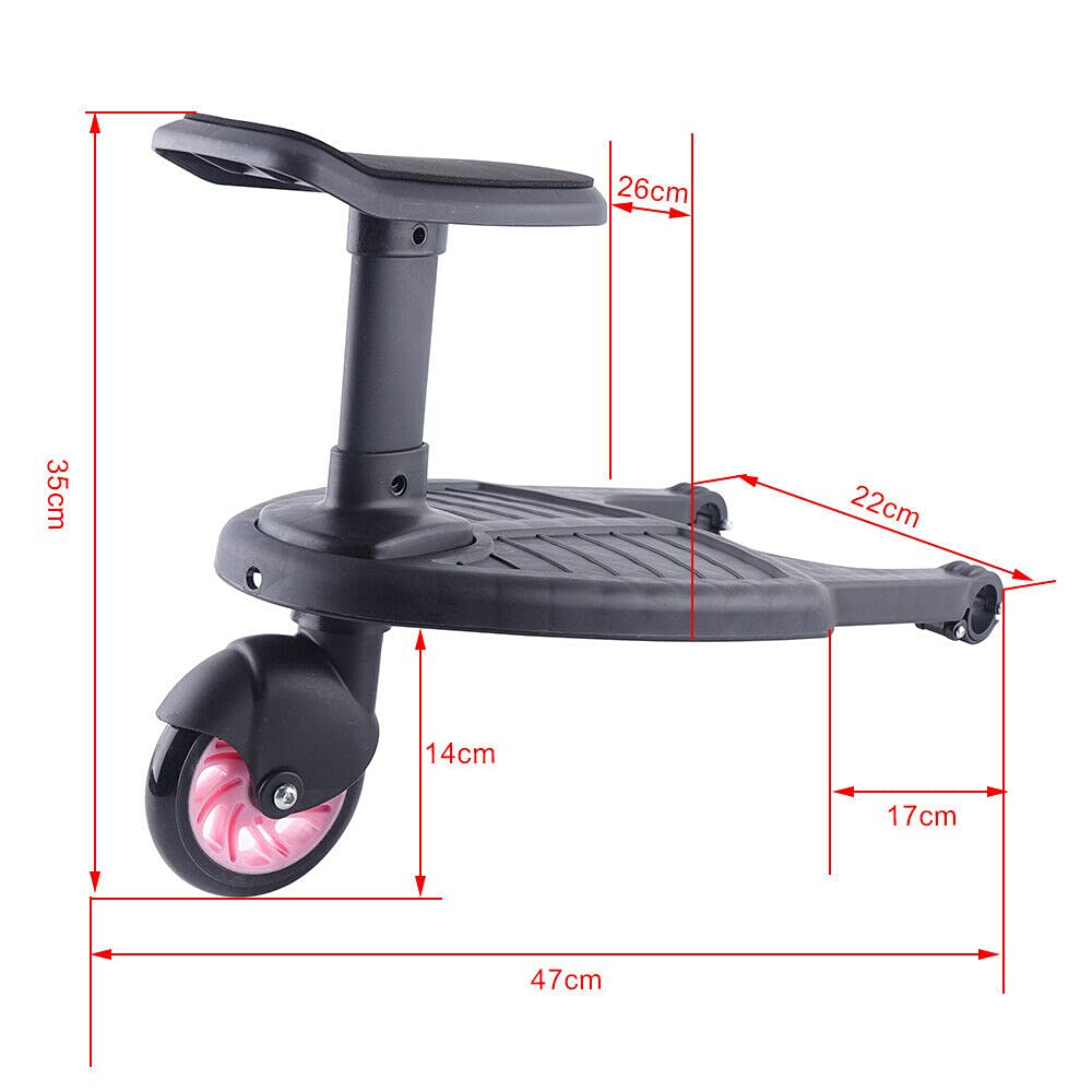 Siège de poussette, siège universel Kiddy Board pour poussette, planche à roulettes supportant jusqu'à 25 kg