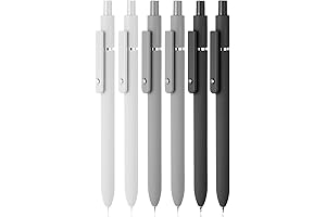 6Pcs Gel Pens, Retractable Gel Pens Quick Dry Ink Pens Fine Point...