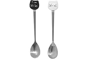Honbay Cat Spoon - 2 Pack of Adorable Cat Shape Tea, Coffee, Sugar Spoons
