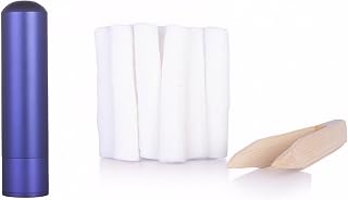 Blank Nasal Inhaler for Essential Oils - Refillable Aromatherapy Essential Oil Stick - Includes 10 Cotton Wicks & Wooden Tweezers - Made of Premium Aluminum