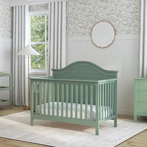 Image of Carter's by Davinci Nolan 4-in-1 Convertible Crib in Light Sage, Greenguard Gold Certified