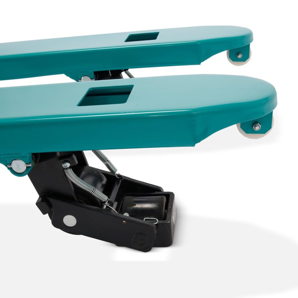 Ameise 4-Wege-Hubwagen PTM | 2.500 kg / 1.500 kg Tragkraft | 1.150 mm Gabellänge | Lenkrad/Gabelrolle aus robustem Polyurethan | Einfach-Gabelrollen | Palettenhubwagen