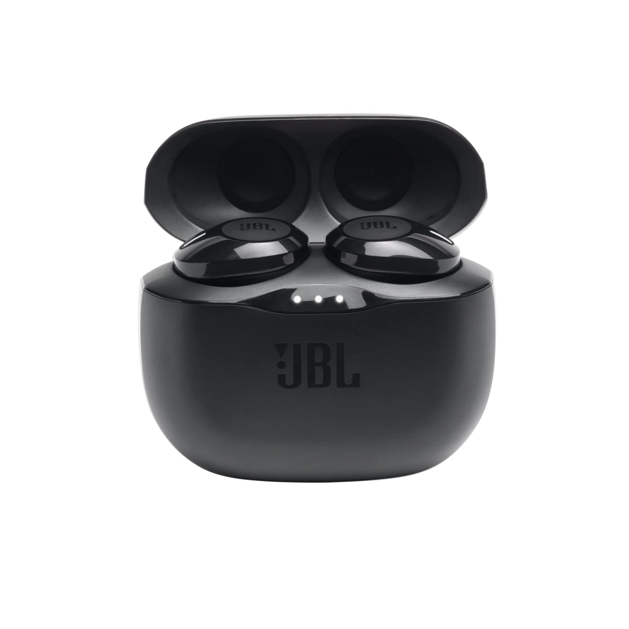 JBL Tune 125 TWS Auriculares intraaurales True Wireless con Bluetooth, Sonido Pure Bass y modo Dual Connect, hasta 32 hrs de música con estuche de carga, negro