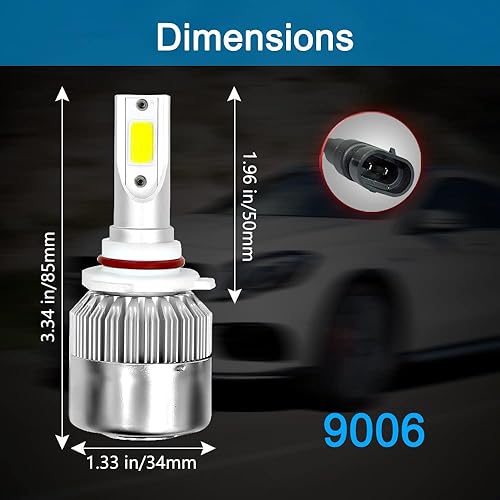 Miniatura 2 de Kucehiup Bombillas LED C6 para faros delanteros todo en uno (9006HB4)