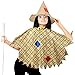 Geyoga Halloween Scarecrow Costume Set, Scarecrow Hat for Crafts and Scarecrow Poncho for Women Halloween Party Carnival Cosplay Decoration