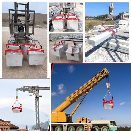 Granite Slab Lifting Clamp Extra Large Load Capacity Stone Lifting Clamp, Heavy Duty Adjustable Jaw Opening 11.8-49.6 inch, Scissor Lifting Clamp Curb Clamp Handling Concrete Block(Opening Size 16.5-3