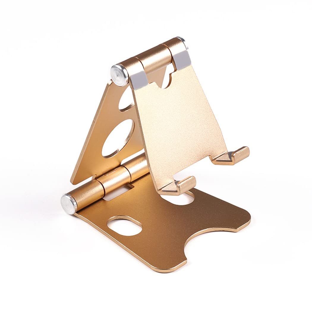 GAME’NIR Multi-Angle Adjustable Compact Metal Foldable Holder Stand for Nintendo Switch, iPad, iPhone, Samsung Galaxy, Google Nexus, Switch Stand, Tablet Stand Holder, Mobile Phone Holder Stand, Gold