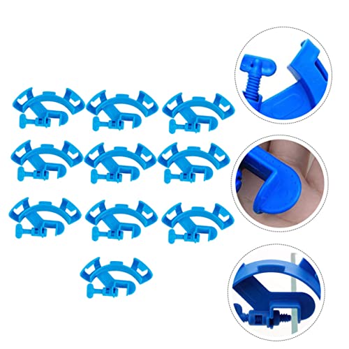 ノーブランド品 10個 水道管クリップ 水族館主導 パイプアライメントクランプ 水族館フィルターフロス インフレータブル ドレイン 水中 戦車 活性炭フィルター バルブ 池 プラスチック Blue