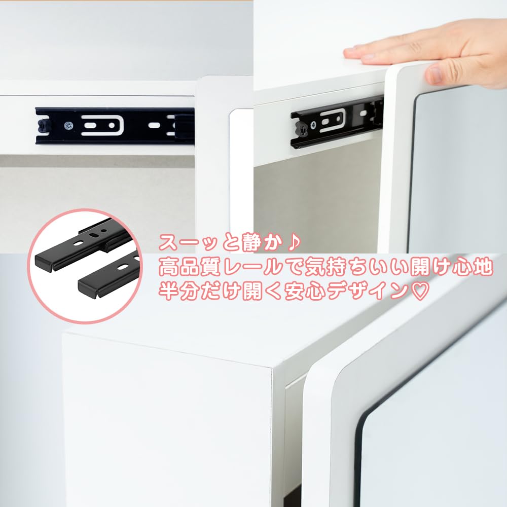 Amazon|ドレッサー 化粧台 鏡台 スツールセット【スライドミラー Amazon|ドレッサー 化粧台 鏡台 スツールセット【スライドミラー