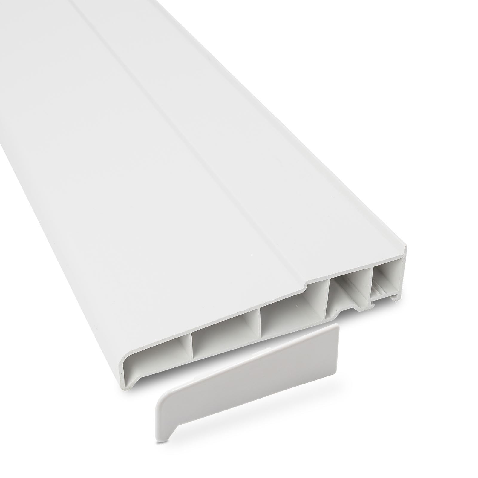 Truly Pvc Limited White / White 150Mm Profile 22 Window Sill (With End Caps) - White/White, 1.35M