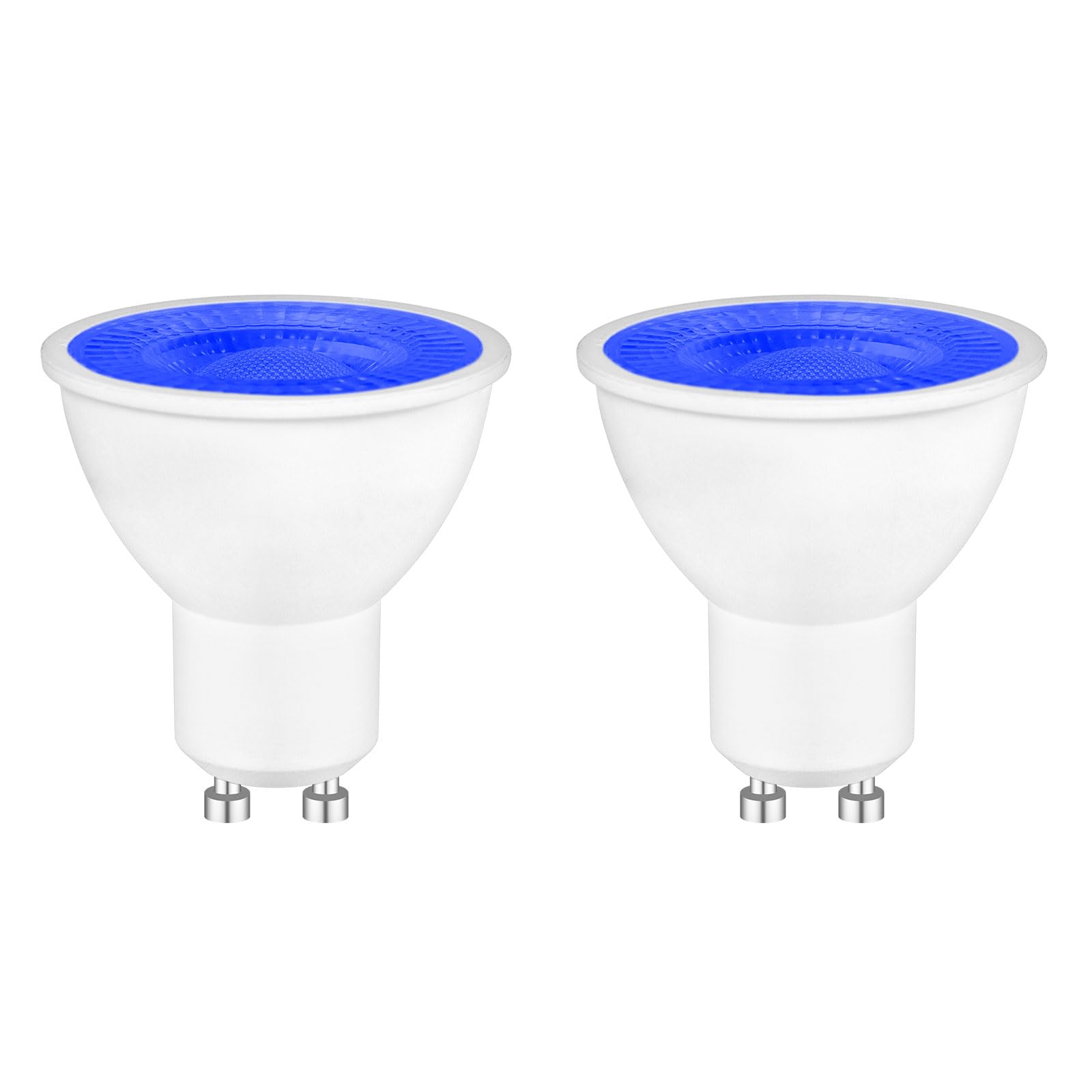 2 Pack Blue GU10 LED 5W Light Bulbs, Equivalent to 50W Halogen Bulb 220-240V, 500LM, 120° Beam Angle, Blue Colour Spotlights, Non-dimmable, Lighting for Decorative, Landscape, Stage, Bar, Atmosphere