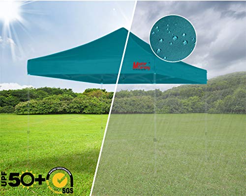 Image of MASTERCANOPY 10x10 Replacement Pop Up Canopy Top for Kingkong Frame Turquoise