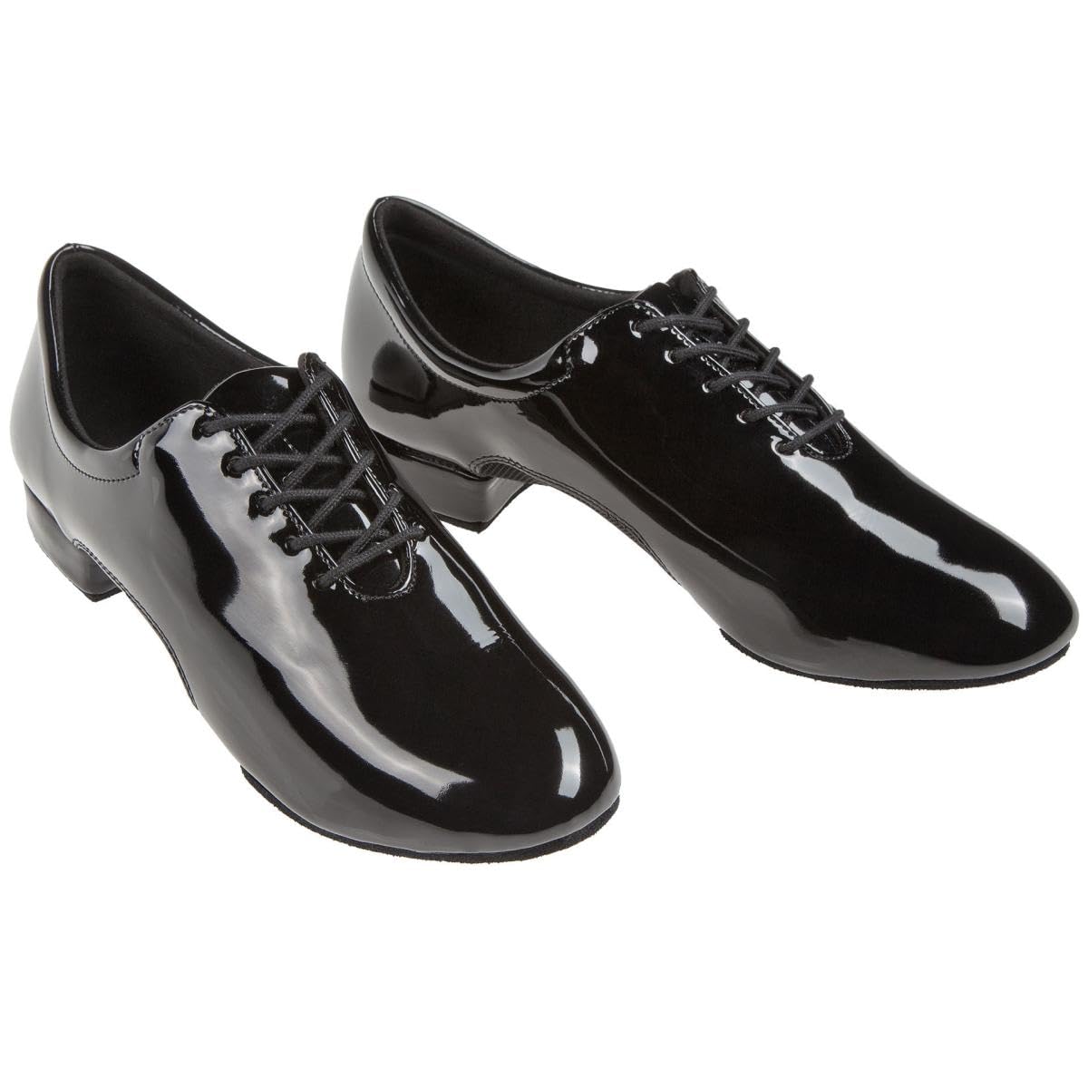 Diamant Herren Tanzschuhe 163-222-585 by Domen Krapez - Lack/Mesh Schwarz - Geteilte Rauledersohle - 2 cm Standard Absatz - Made in Germany