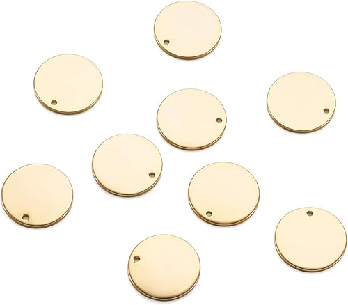 Miniatura 2 de Encanto de etiqueta de estampado en blanco, Latón, No es una piedra preciosa