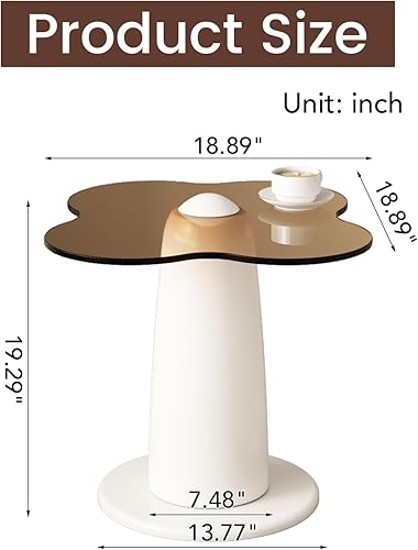 Miniatura 3 de Juego de 2 mesas auxiliares y mesa auxiliar nesting de nube, mesas centrales blancas irregulares modernas para sala de estar, mesas auxiliares de