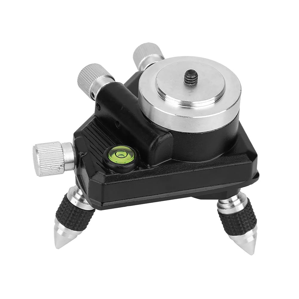 Tiiyee Adaptateur de Niveau Laser, connecteur de Base Rotatif à 360 degrés Support de trépied Standard en Alliage d'aluminium avec Filetage 1 4"Compatible avec la Plupart des appareils