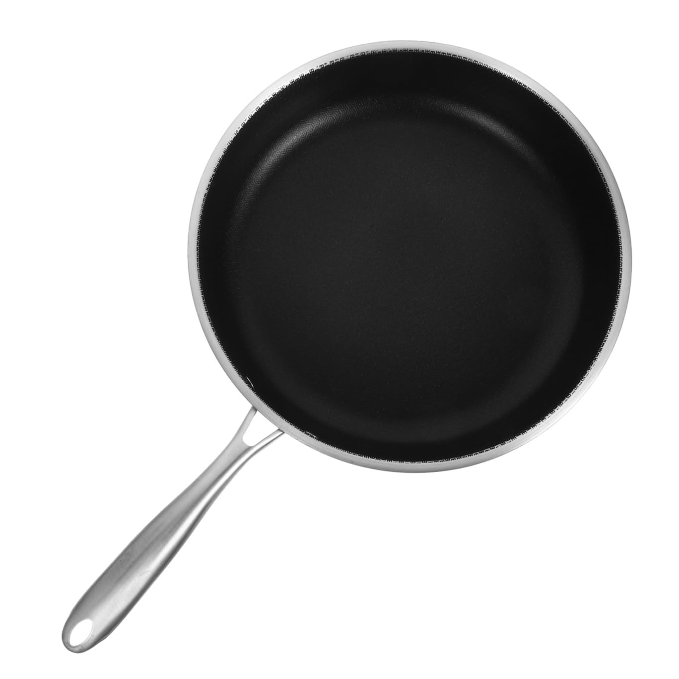 Poêle à œufs en acier inoxydable texturé pour une cuisson saine et sans effort de vos steaks