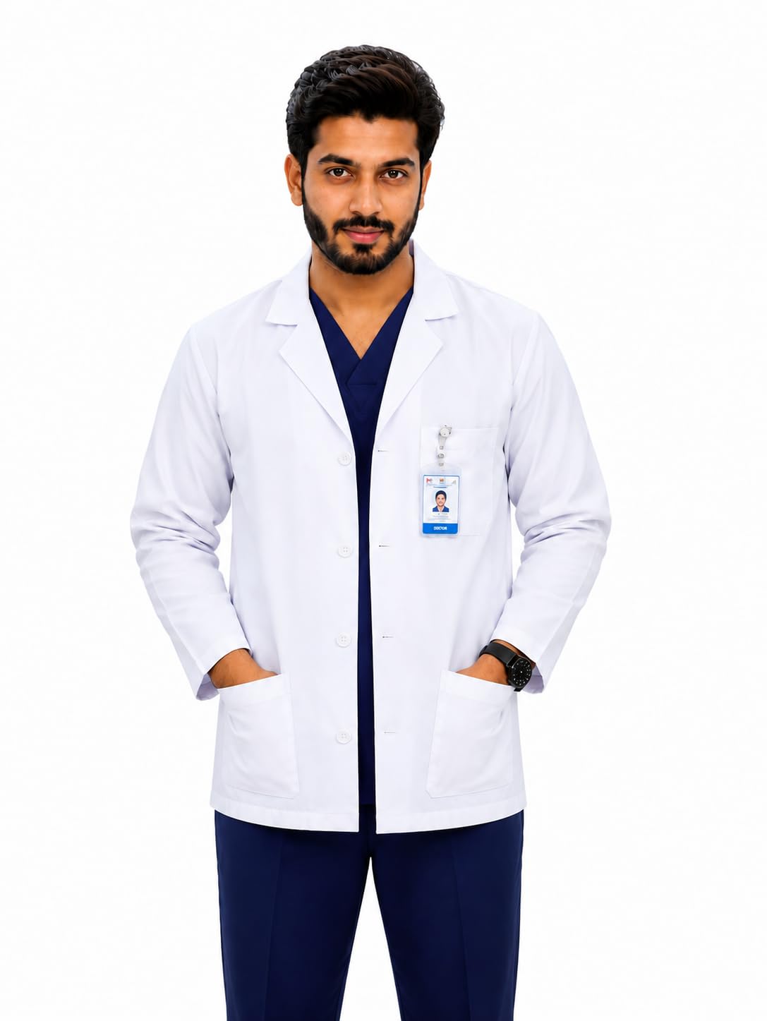 UNIFORM CREATOR HOUSE Lab Coat for Students Chemistry | Premium White Cotton Blend | Unisex Full Sleeve Doctor Coat | Lab Coat for Students for Lab & Medical Use