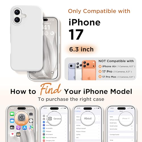 Image of GolbinBox Magnetic for iPhone 17 Case, Silicone Cover, White