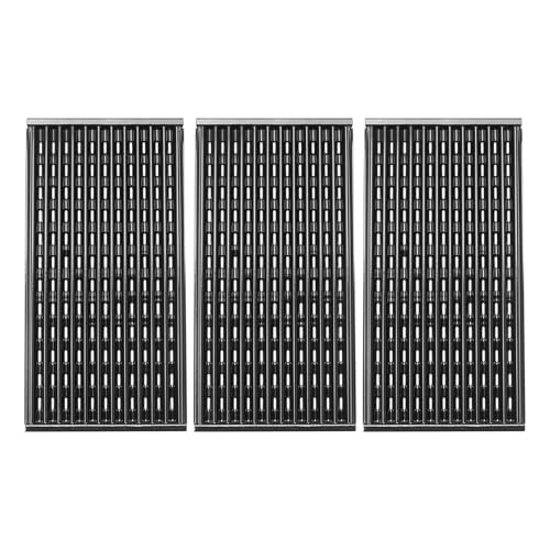 AOREWTGGH 17 Inch Infrared Grill Grates for Charbroil Performance Tru Infrared 3 Burner 463370719 463371116 463280019 463371716 463633316 G460-0500-W1, Stamped Porcelain Emitter Plate,3 PCS Grid Part